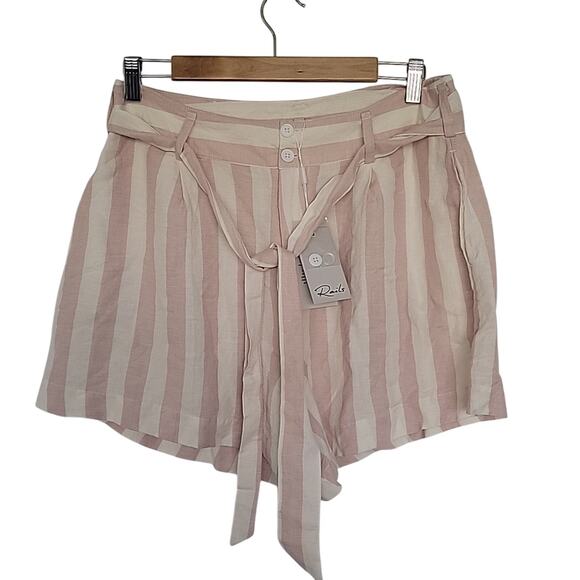 NWT Rails Katy Linen Blend Shorts in Petal Stripe, XL - Picture 1 of 8